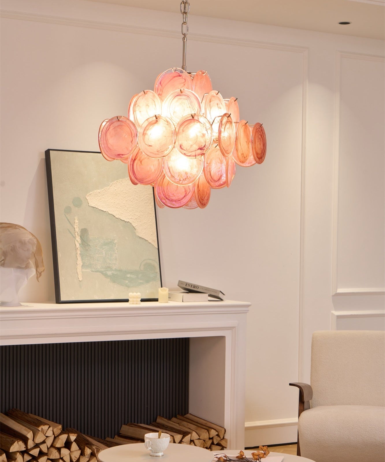 WOW Aurelia Pink Murano Glass Gorgeous Chandelier-WOW5240
