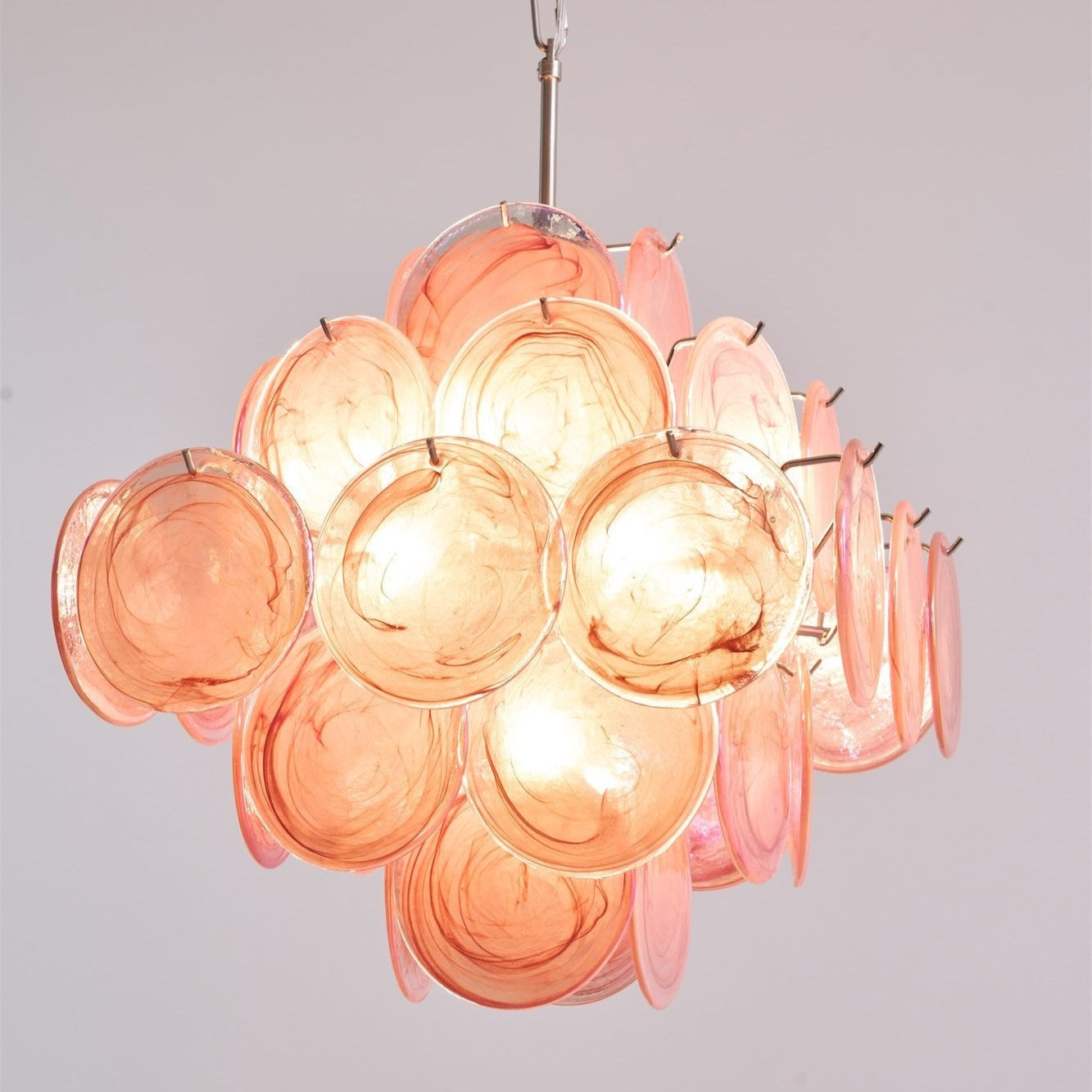 WOW Aurelia Pink Murano Glass Gorgeous Chandelier-WOW5240