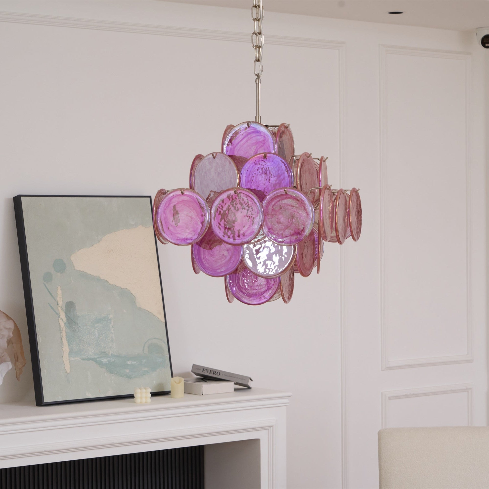 WOW Aurelia Pink Murano Glass Gorgeous Chandelier-WOW5240
