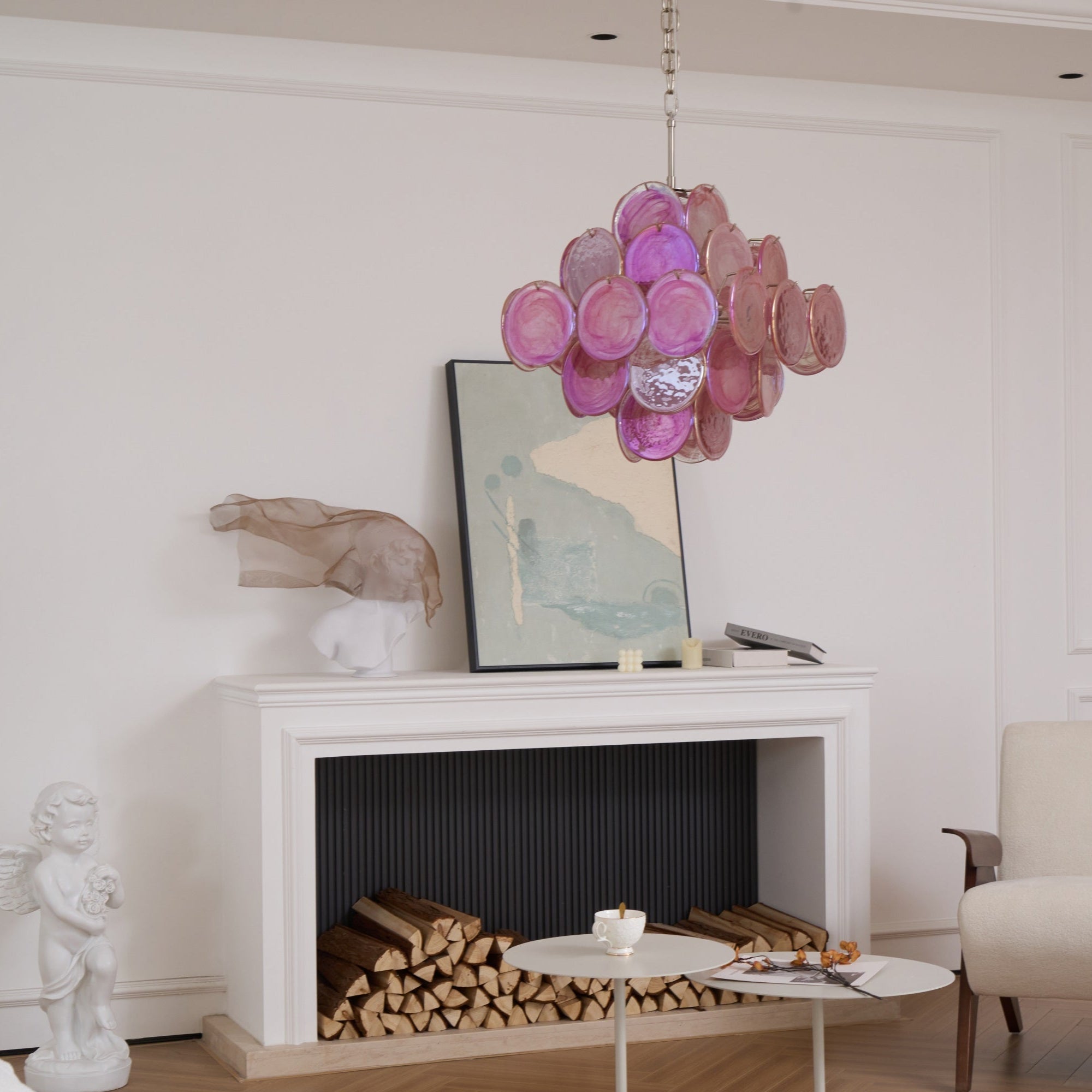 WOW Aurelia Pink Murano Glass Gorgeous Chandelier-WOW5240