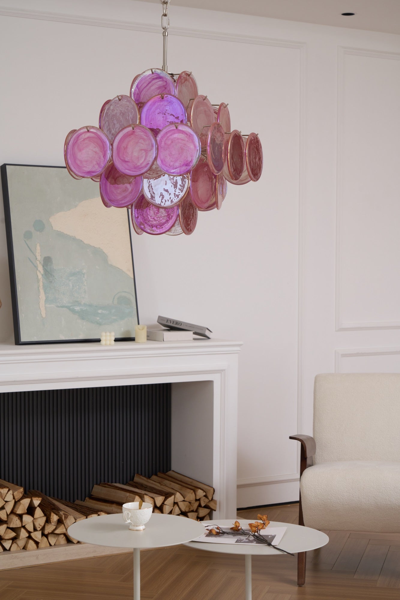 WOW Aurelia Pink Murano Glass Gorgeous Chandelier-WOW5240