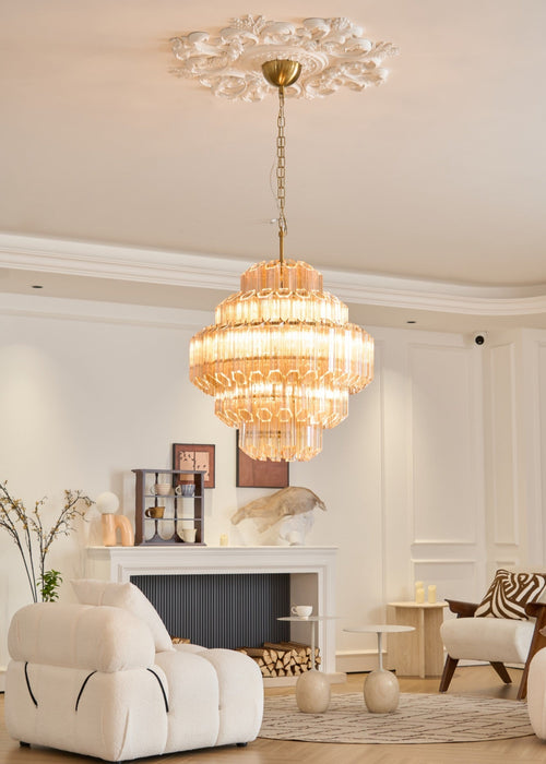 WOW Aurum Cascade Murano Gorgeous Chandelier-WOW5239