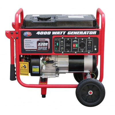 4000 Watt Generator APGG4000, 4000W Portable Generator for Home Use Power Backup, RV Standby, Hurricane Damage Restoration Power Backup.