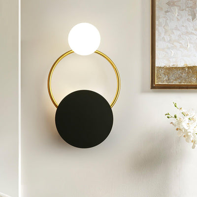 WOW Black Circular Rings Wall Lamp