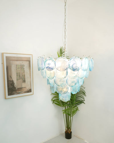WOW Blue Murano Disc Gorgeous Chandelier-WOW5237