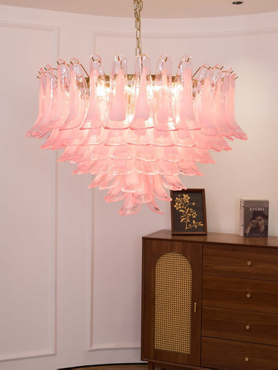 WOW Blush Pink Glass Murano Gorgeous Chandelier-WOW5255