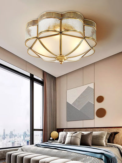 WOW Brass Domed Flush Ceiling Lamp