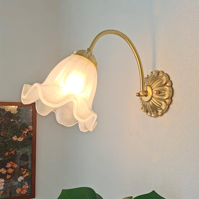 WOW Brass Floral Glass Sconce