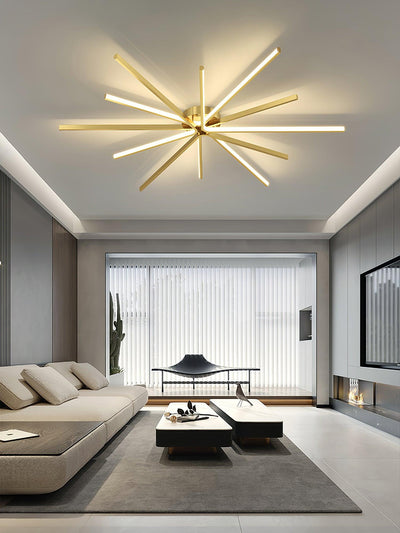 WOW Brass Starbursts Ceiling Lamp