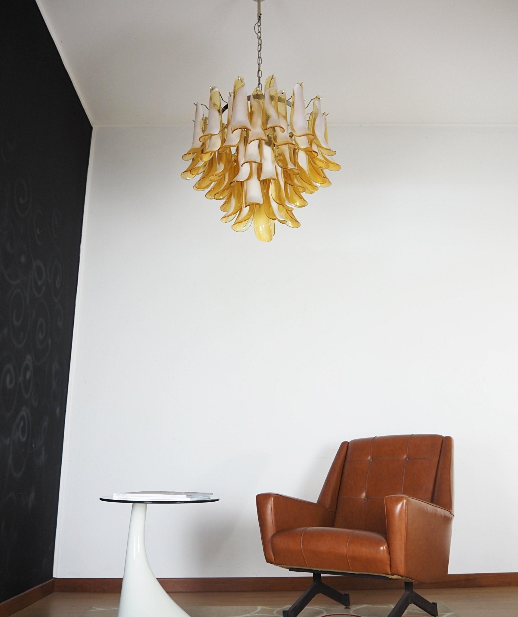 WOW Amber Glass Murano Petals Gorgeous Chandelier-Wow1022