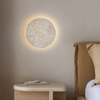 WOW Circle Travertine Wall Lamp