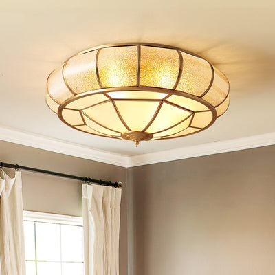 WOW Colonial Glass Drum Ceiling Light
