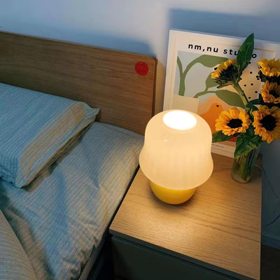 Cream Mushroom Table Lamp