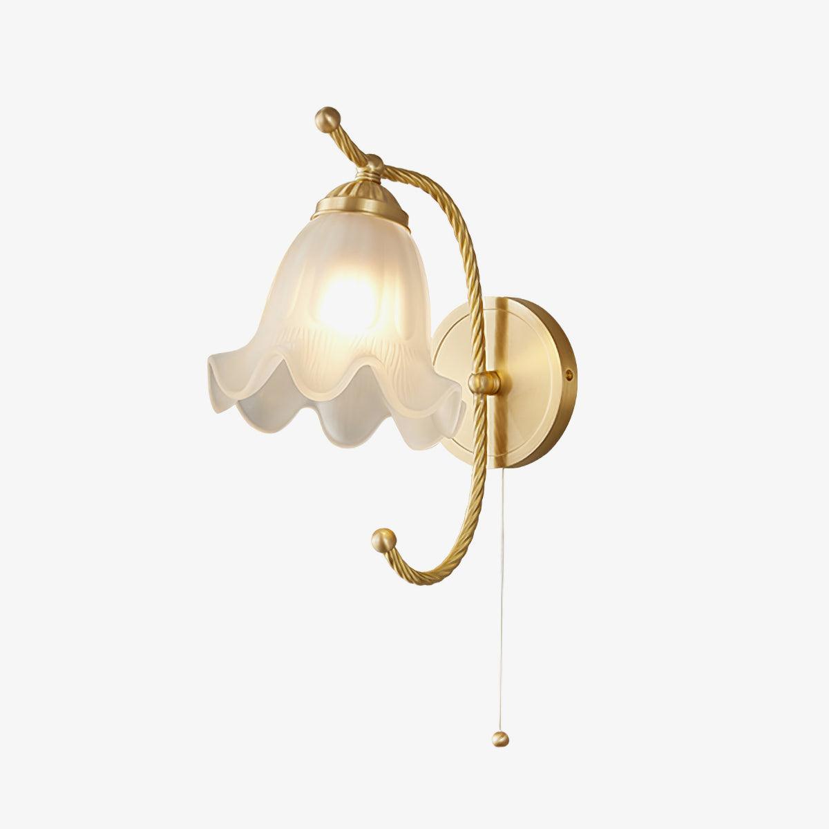 WOW Curved Gooseneck Brass Glass Sconce
