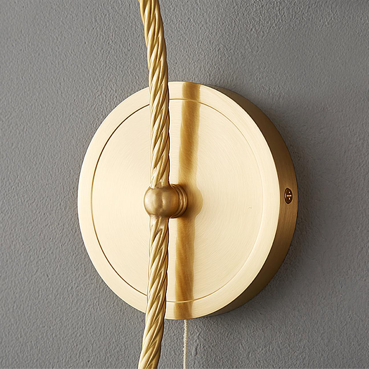 WOW Curved Gooseneck Brass Glass Sconce
