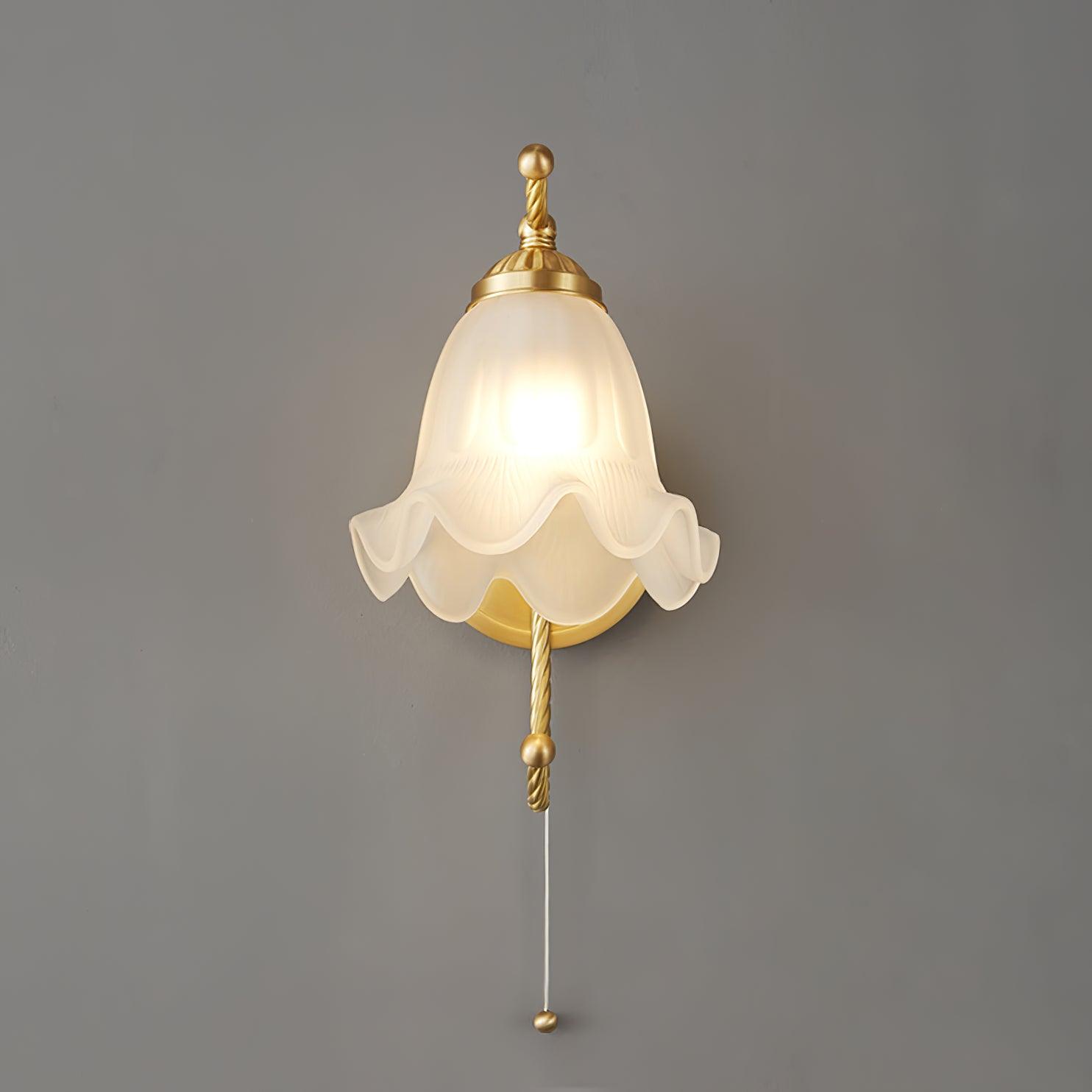 WOW Curved Gooseneck Brass Glass Sconce