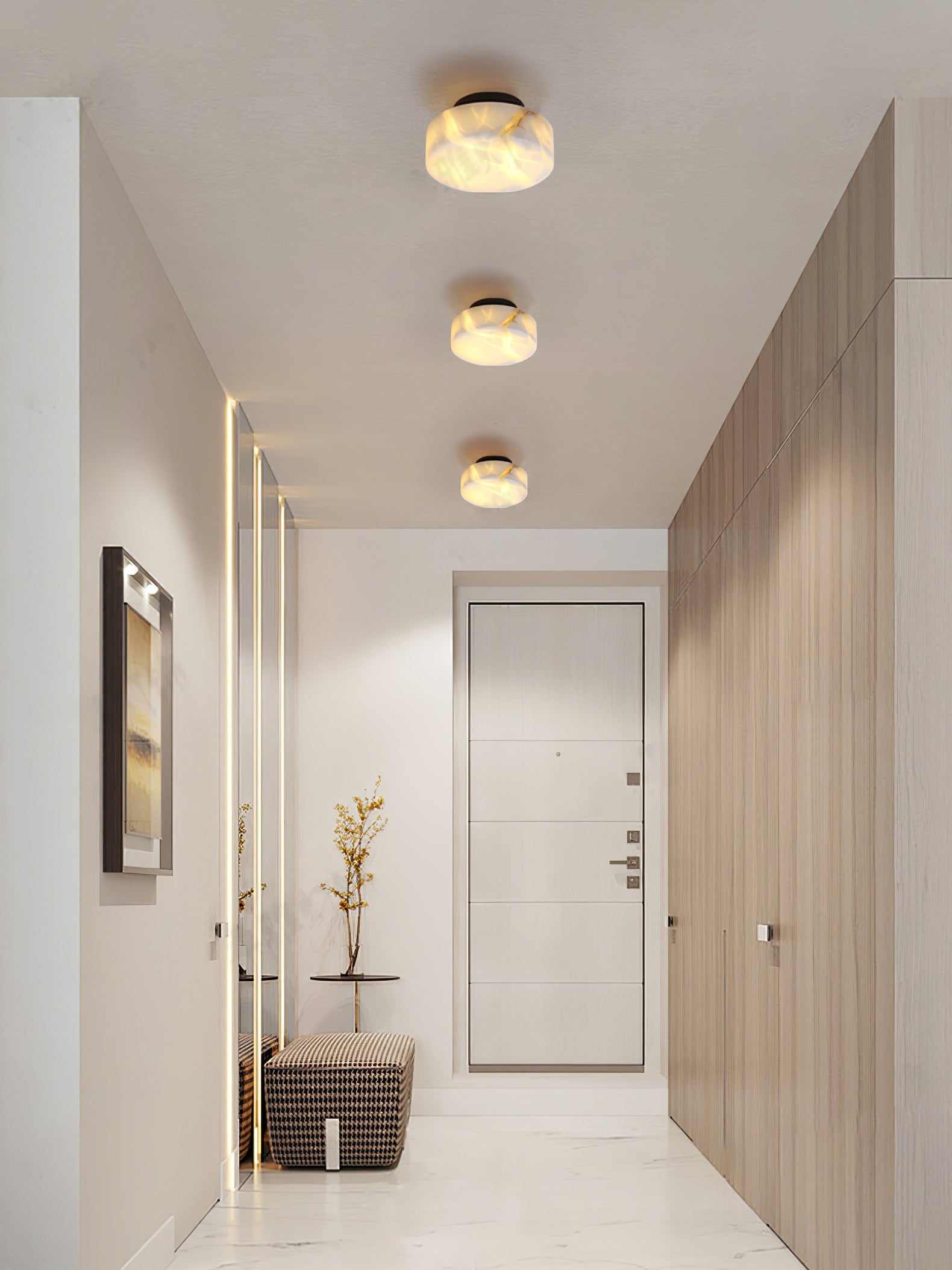 WOW Cylindrical Alabaster Wall Light
