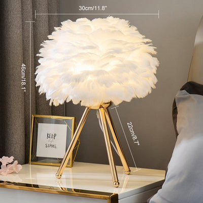 WOW Feather Tripod Table Lamp-wow8014