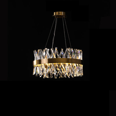 WOW Gold Crystal Prism Round Chandelier-wow2359