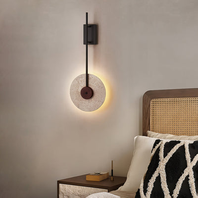 WOW Disc Travertine Wall Lamp