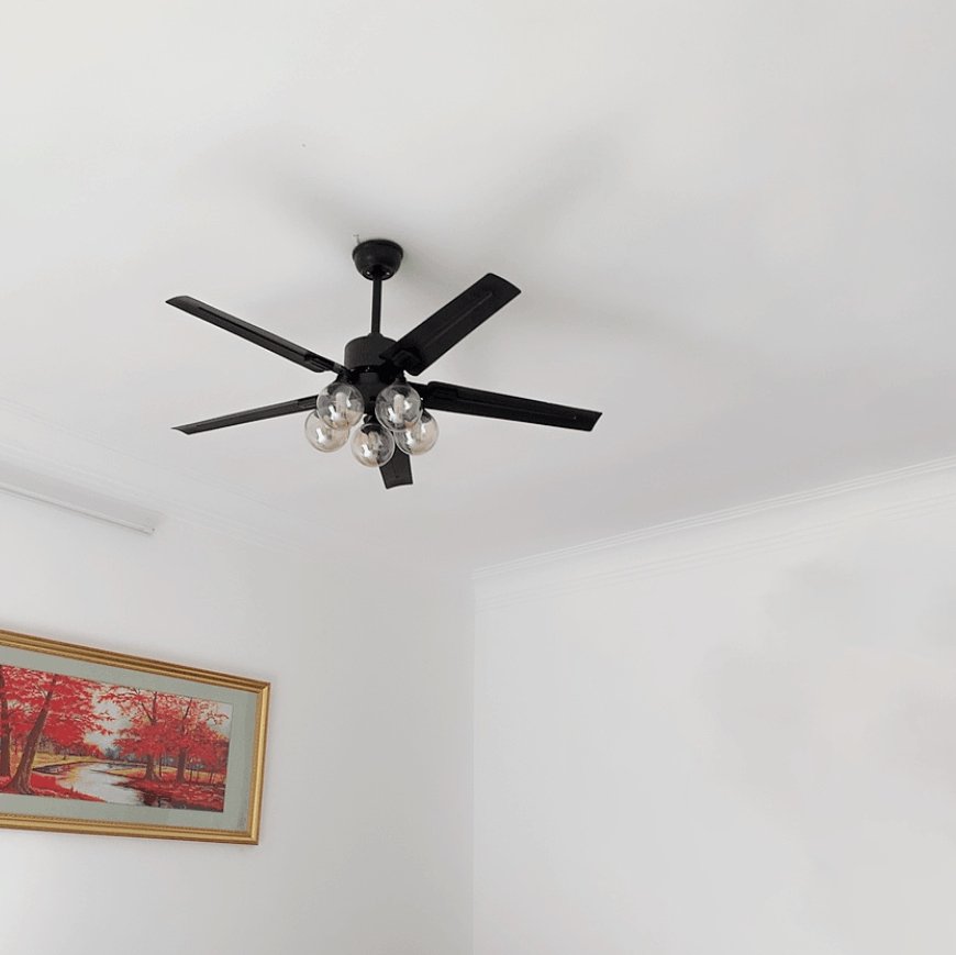 WOW Black Vintage Ceiling Fan