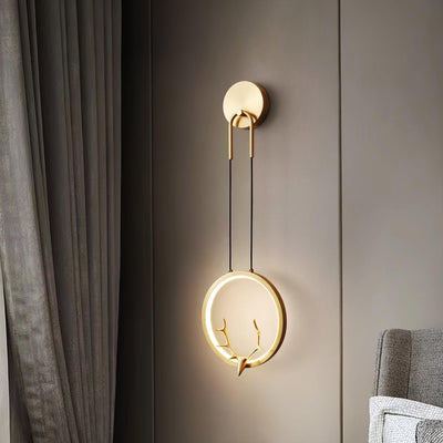 WOW Golden Antler Wall Light