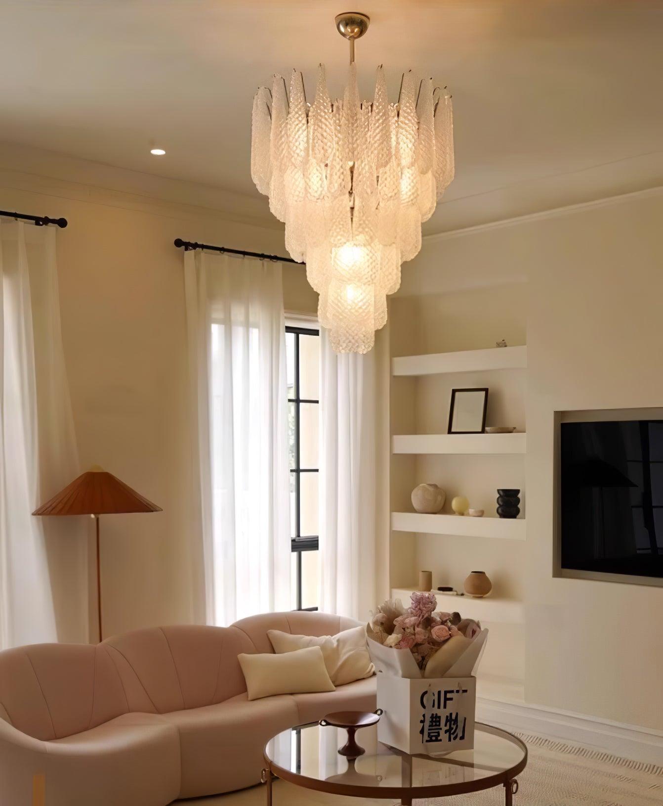 WOW Grid Glass Waterfall Gorgeous Chandelier-WOW5256
