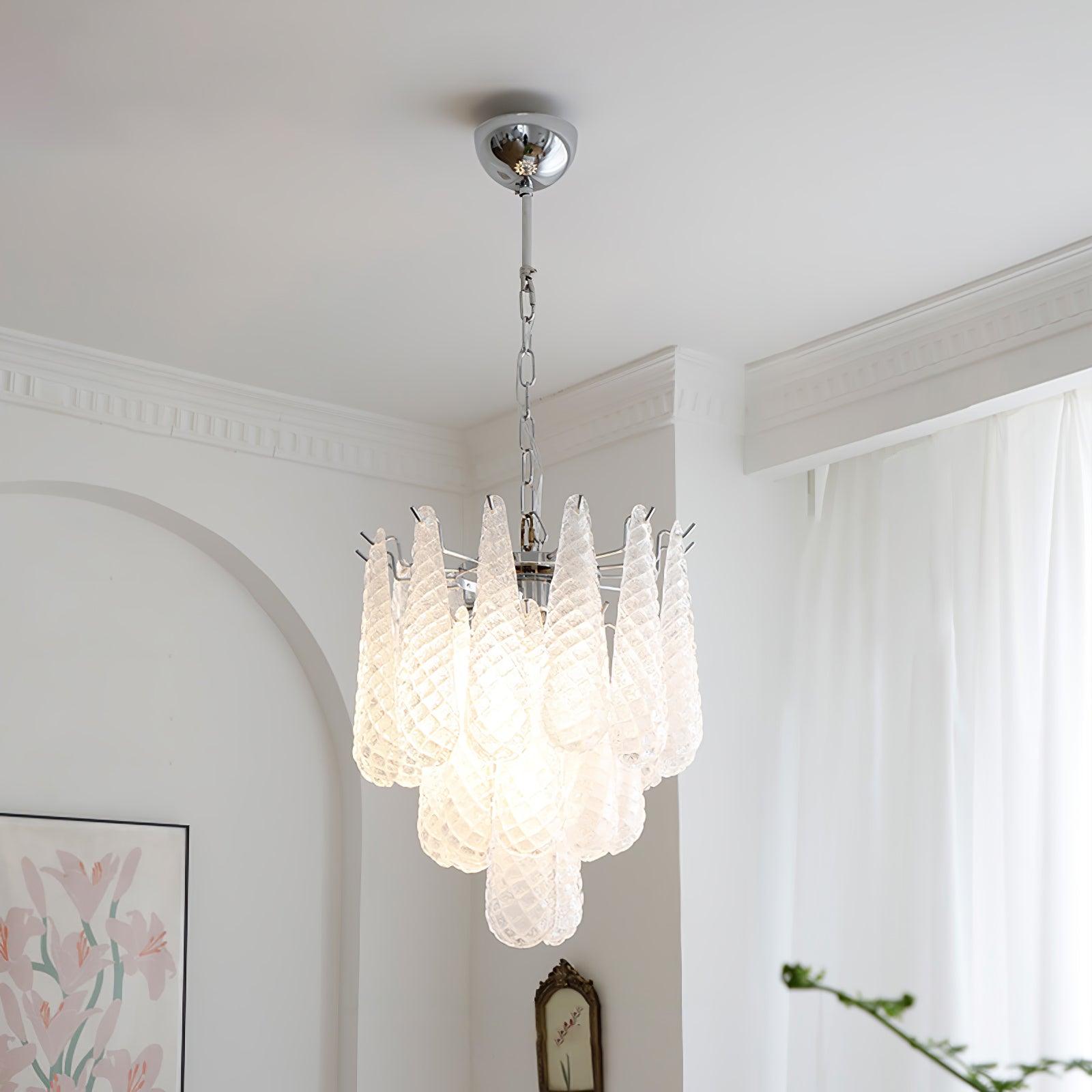 WOW Grid Glass Waterfall Gorgeous Chandelier-WOW5256