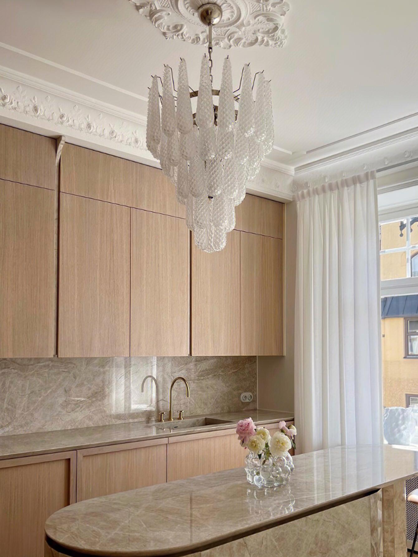 WOW Grid Glass Waterfall Gorgeous Chandelier-WOW5256