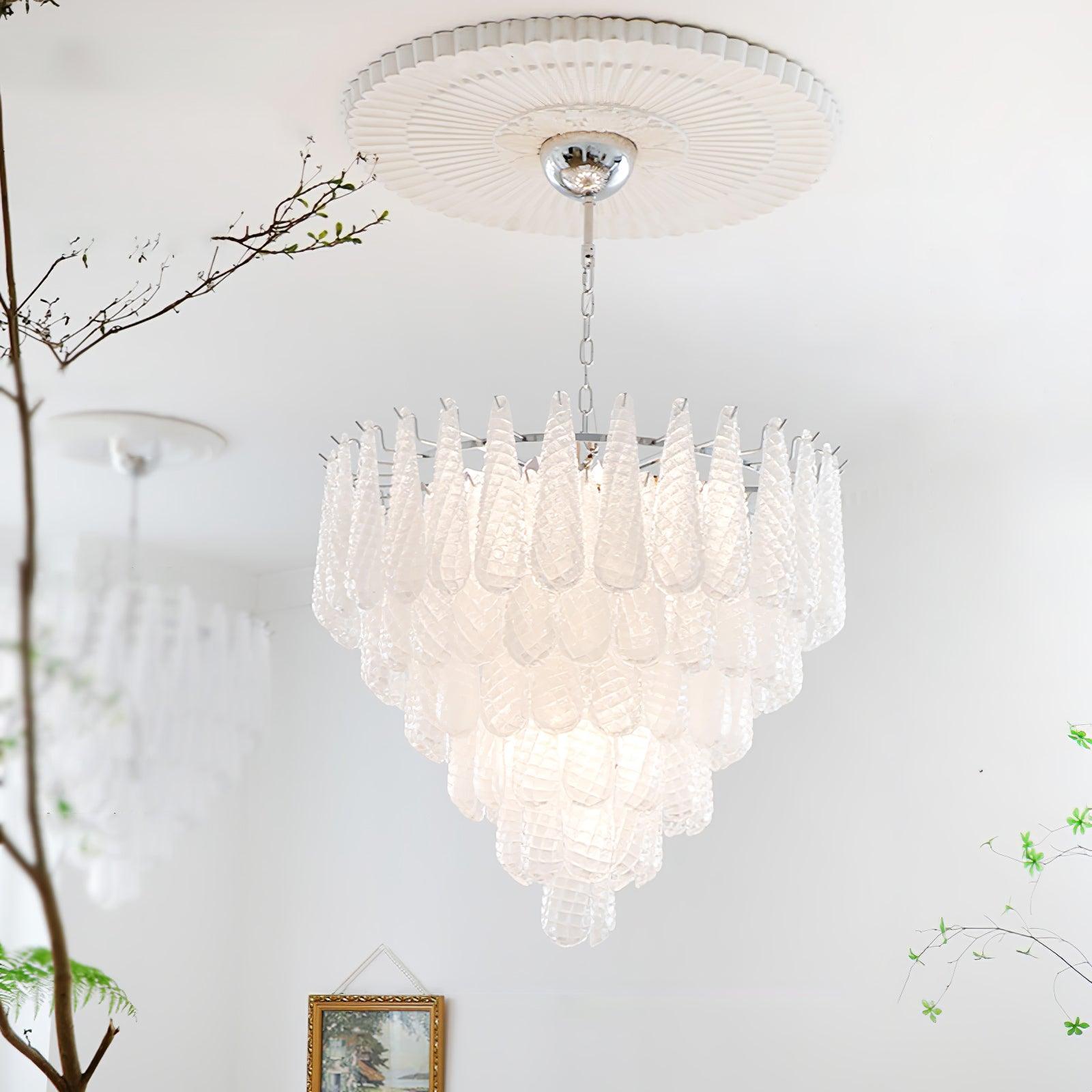 WOW Grid Glass Waterfall Gorgeous Chandelier-WOW5256