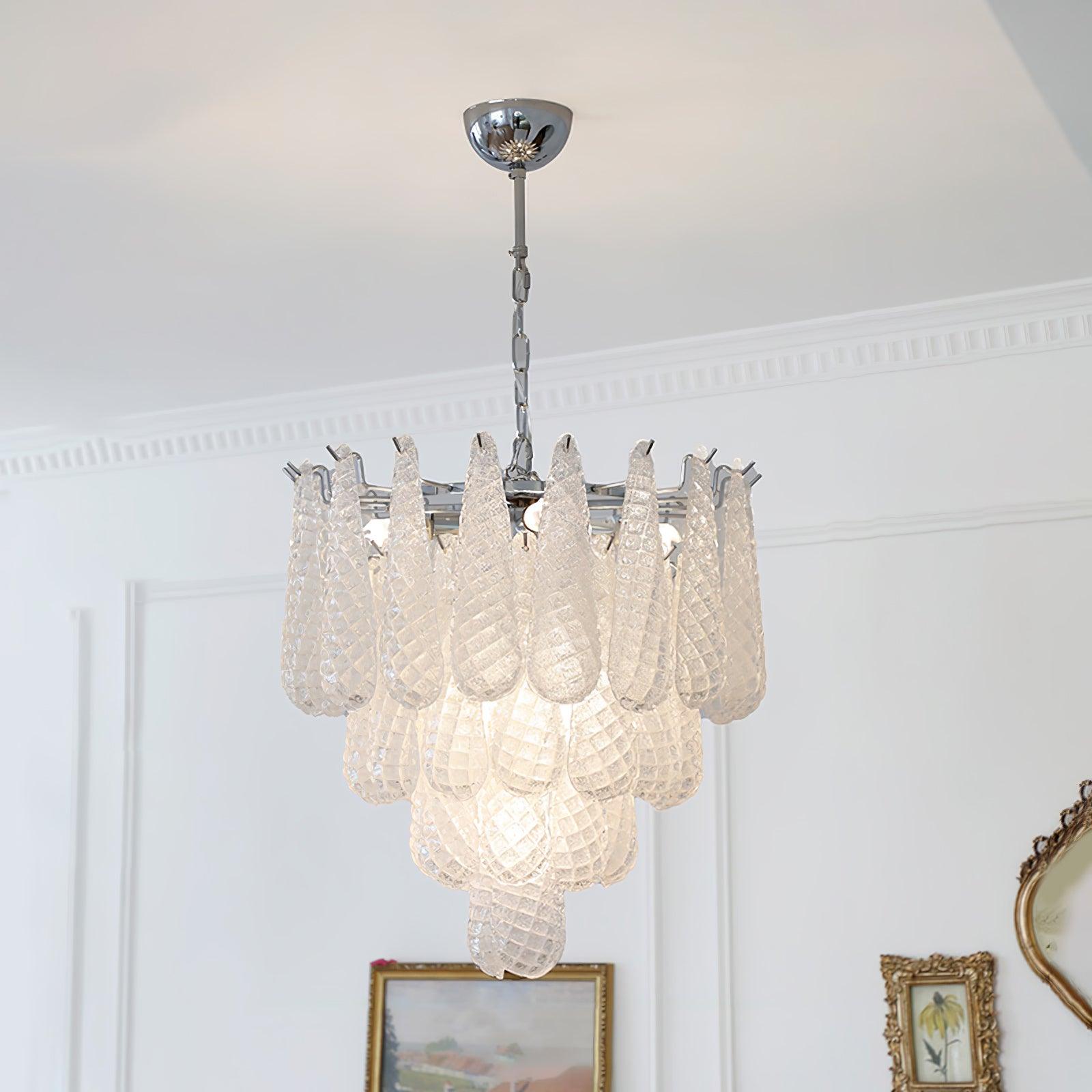 WOW Grid Glass Waterfall Gorgeous Chandelier-WOW5256