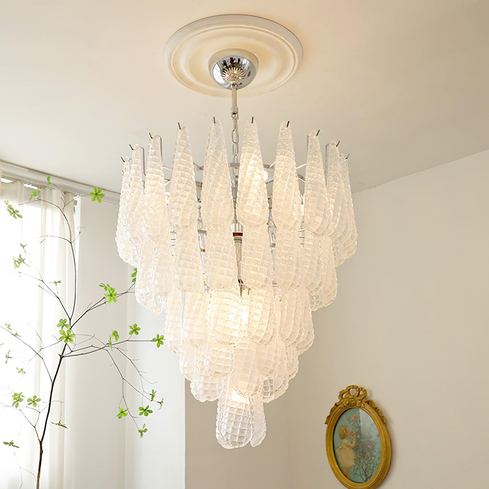 WOW Grid Glass Waterfall Gorgeous Chandelier-WOW5256
