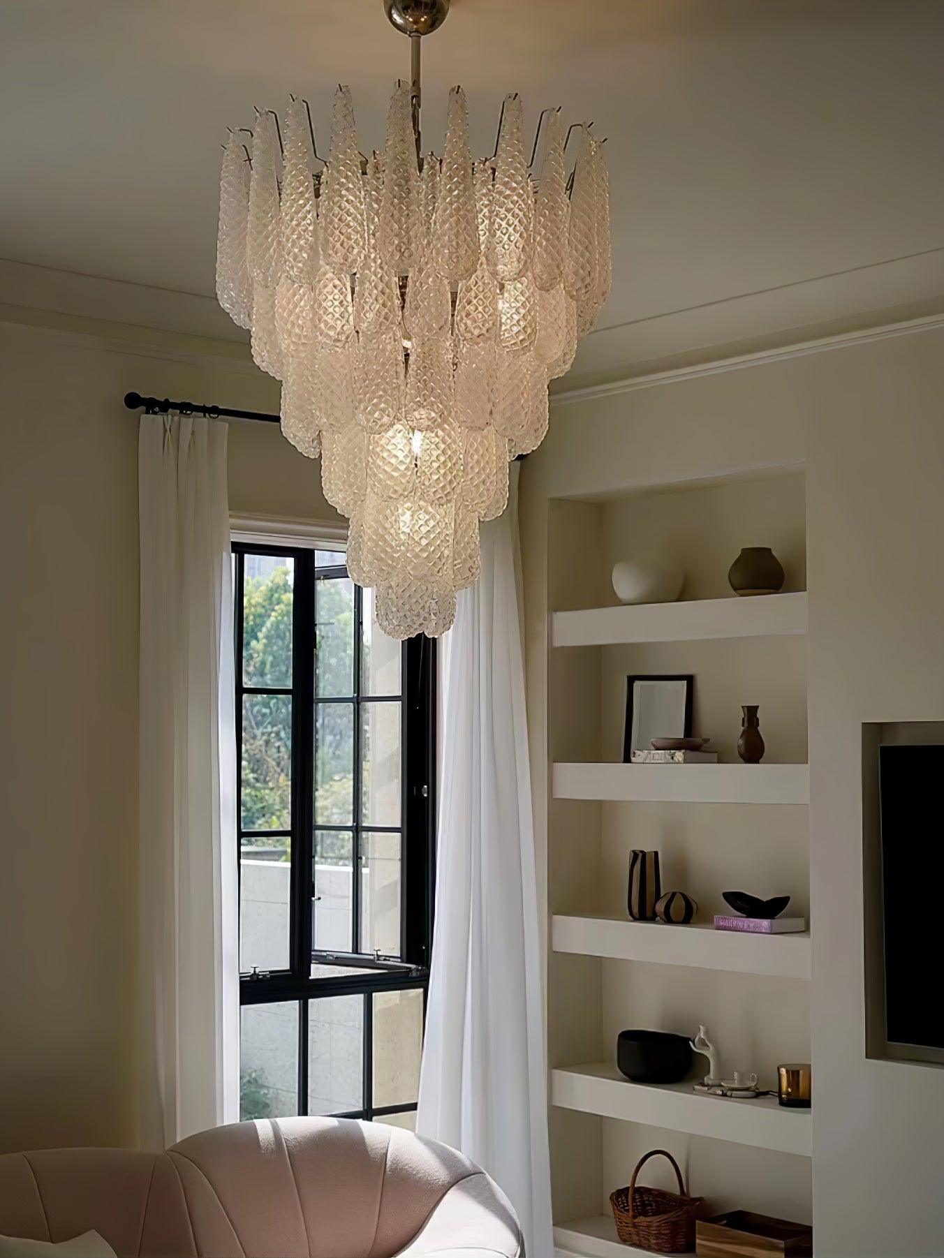 WOW Grid Glass Waterfall Gorgeous Chandelier-WOW5256