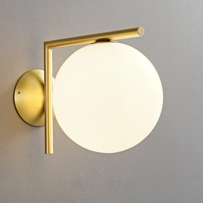 WOW Blown Glass Opal Glass Wall Lamp