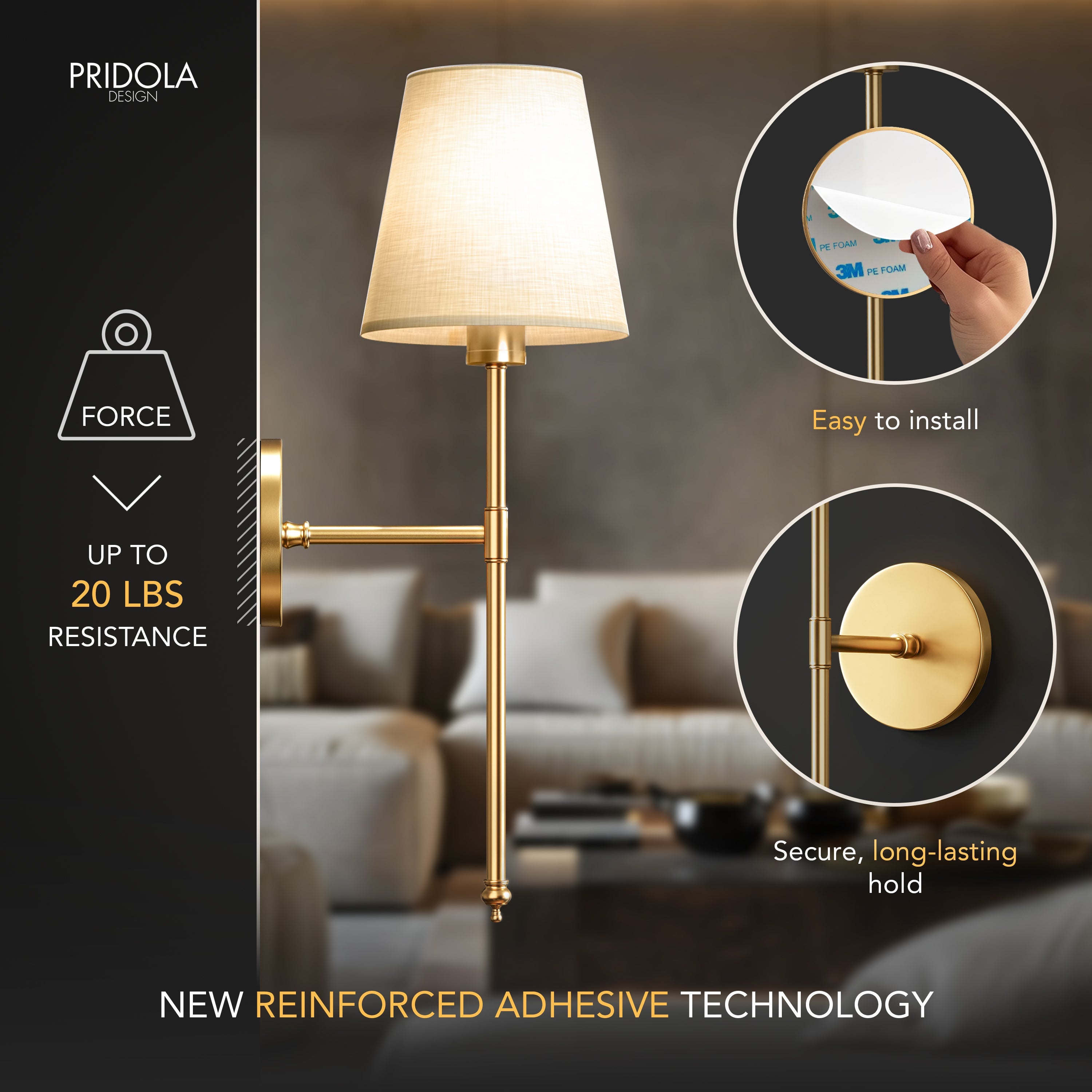 WIRELESS WALL SCONCES (SET OF 2 )