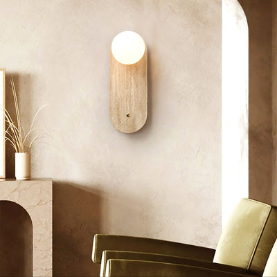 WOW Luna Travertine Wall Sconce