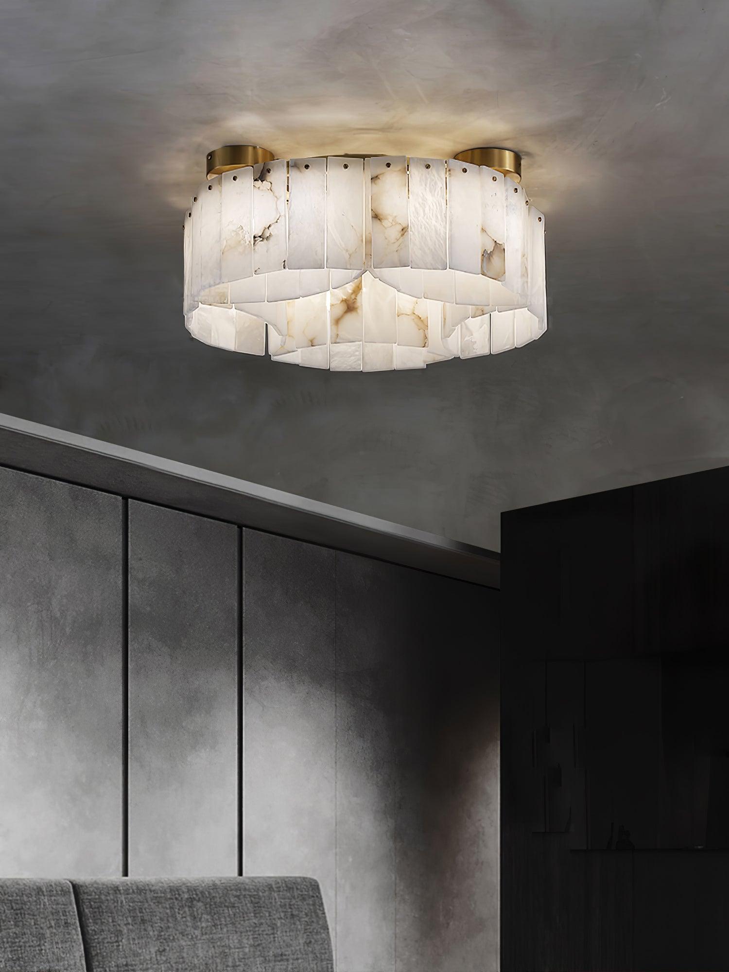 WOW Luxe Alabaster Brass Ceiling Lamp