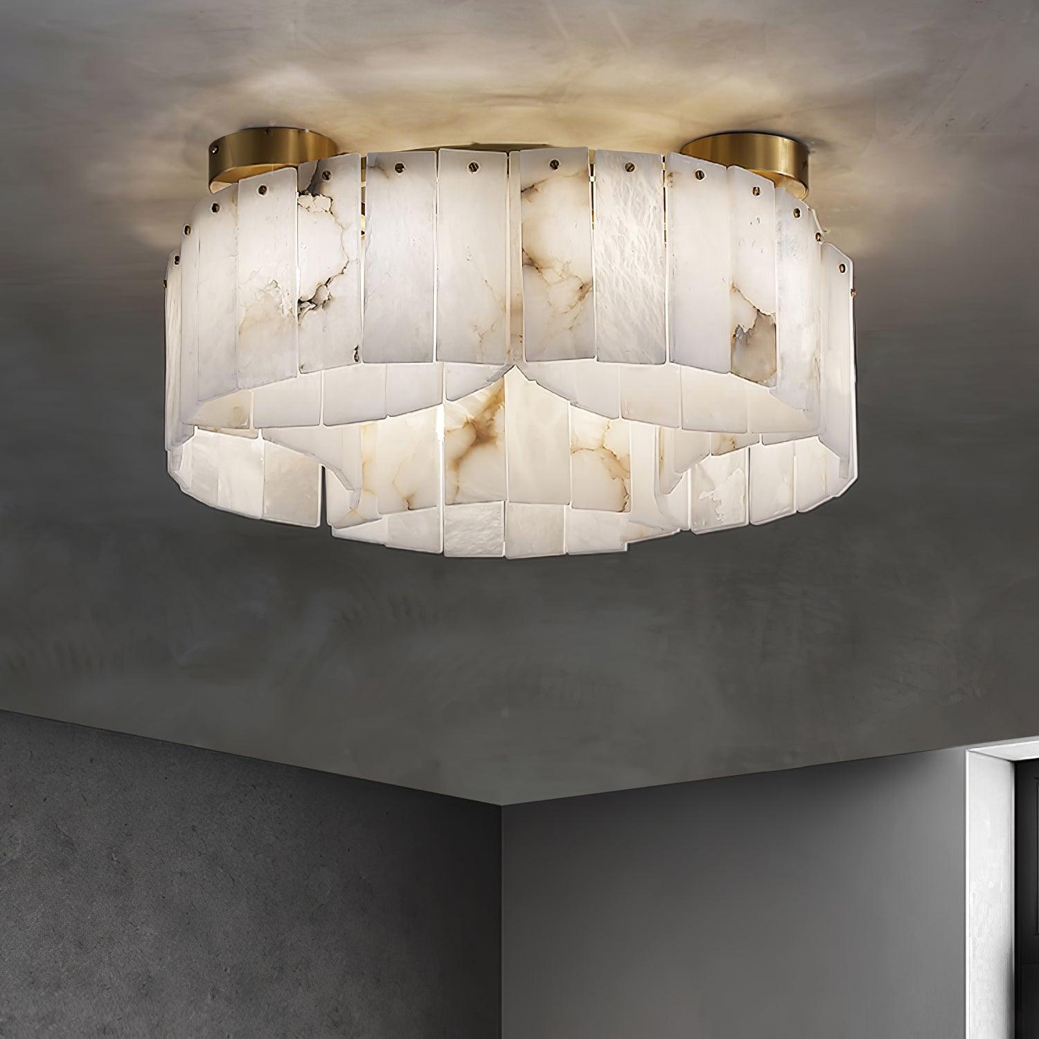 WOW Luxe Alabaster Brass Ceiling Lamp