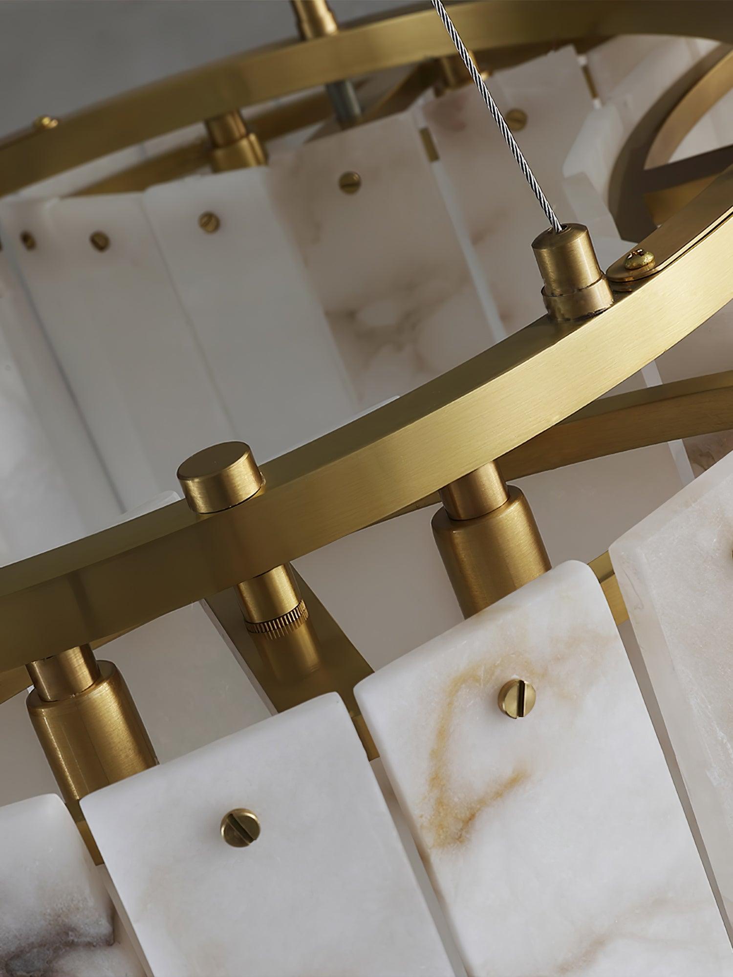 WOW Luxe Alabaster Brass Ceiling Lamp