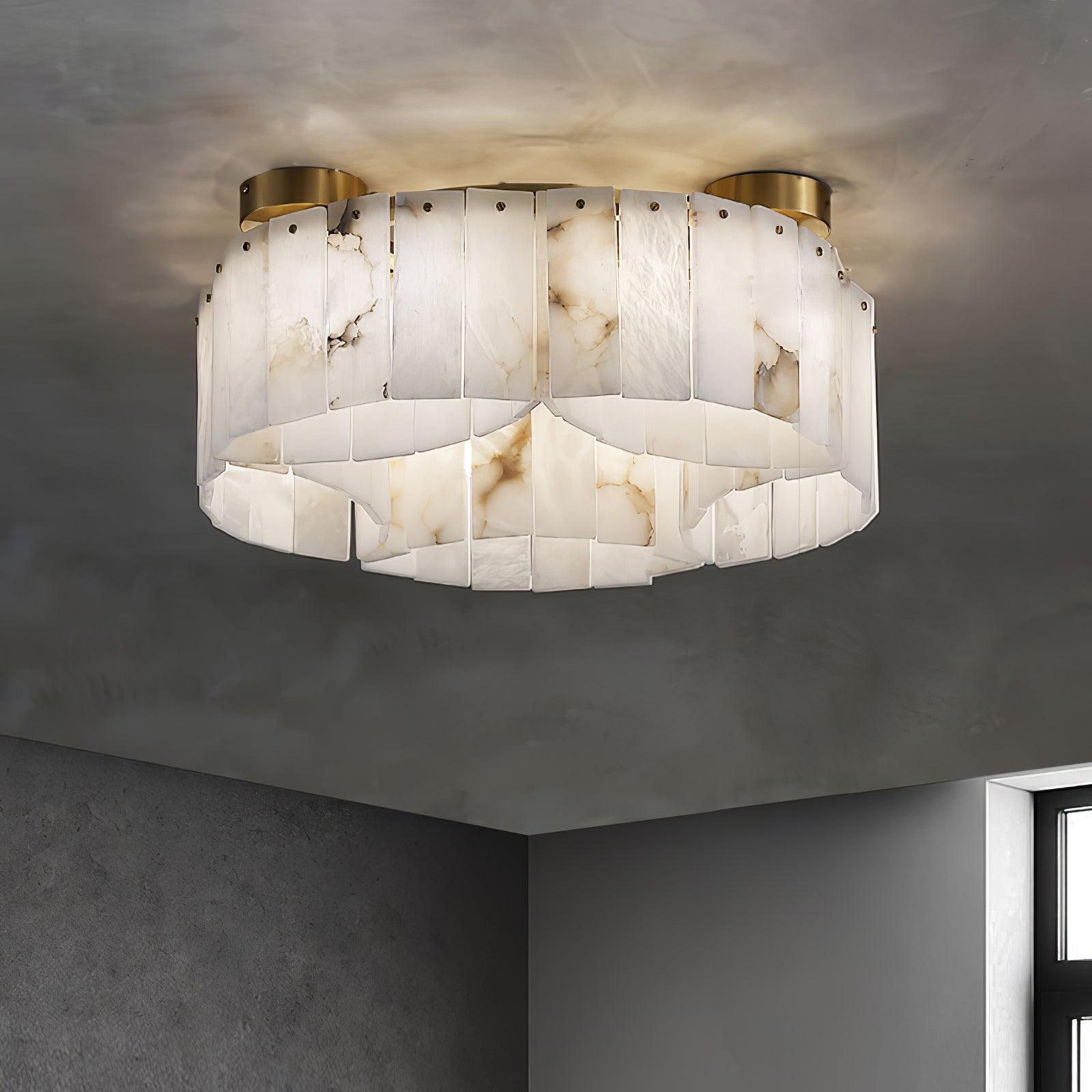 WOW Luxe Alabaster Brass Ceiling Lamp