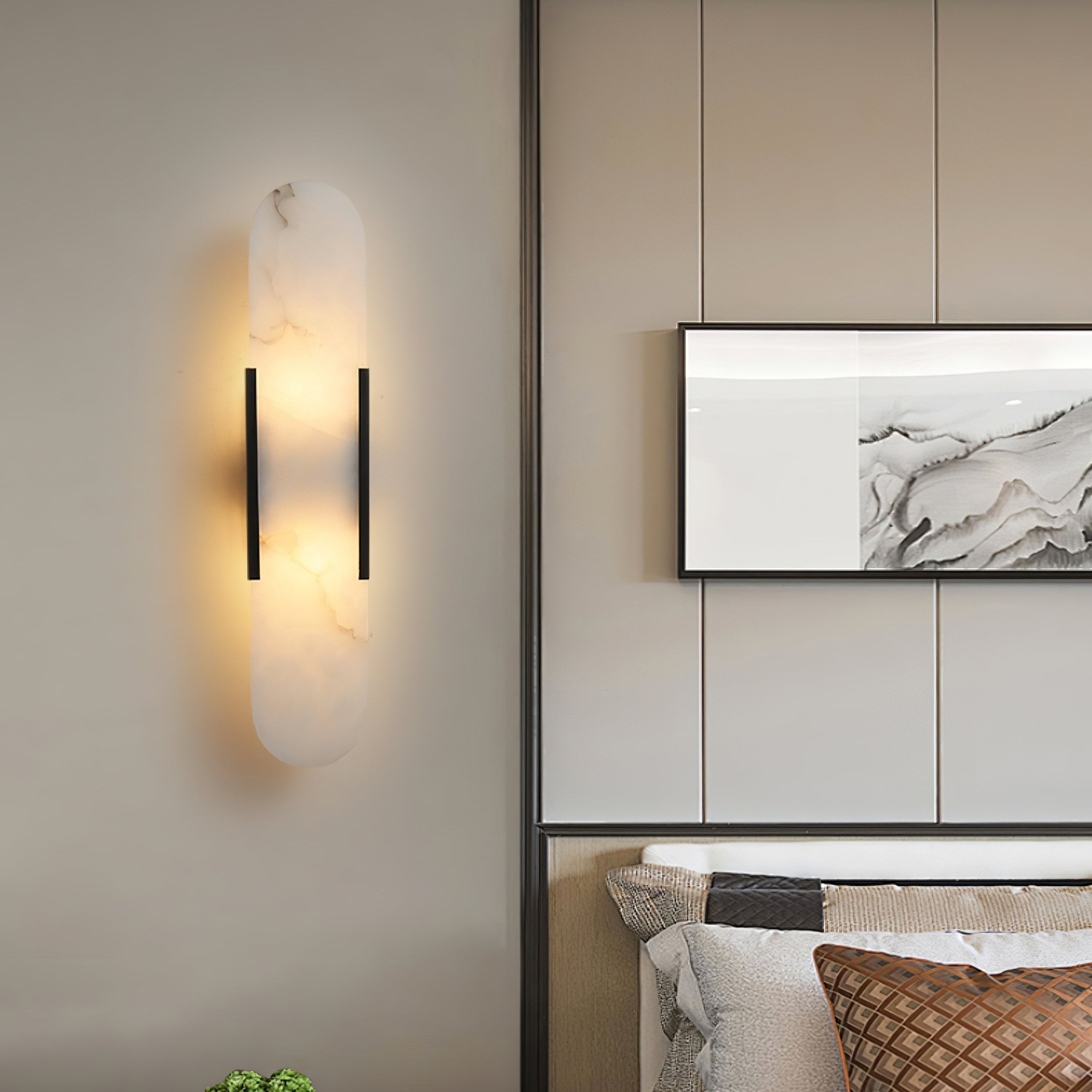 WOW Melange Elongated Alabaster Wall Lamp