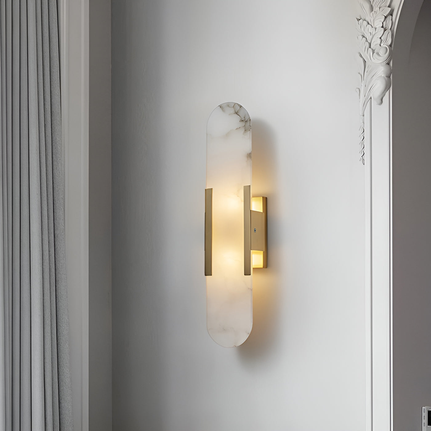 WOW Melange Elongated Alabaster Wall Lamp