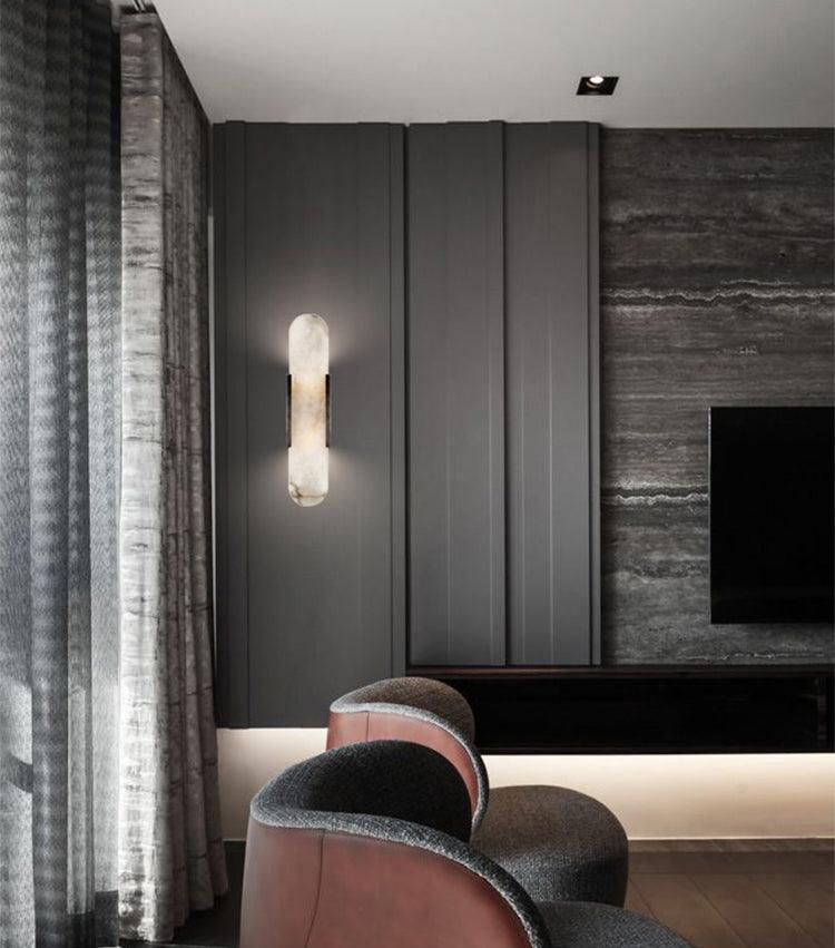 WOW Melange Elongated Alabaster Wall Lamp