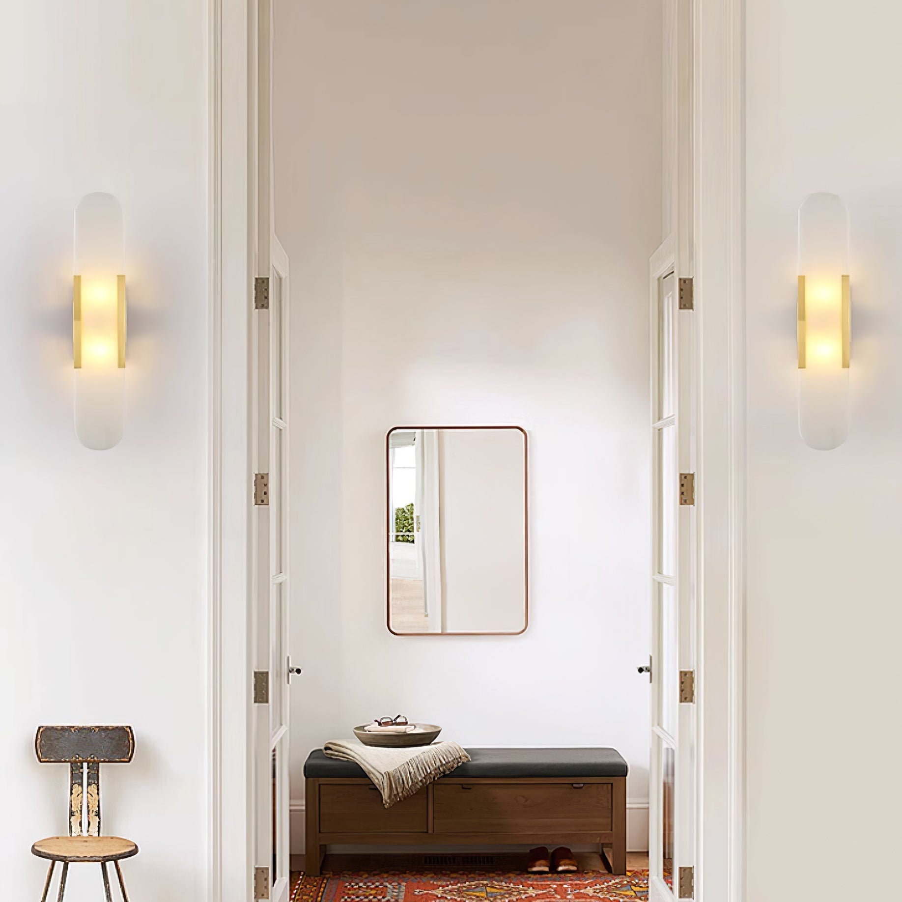 WOW Melange Elongated Alabaster Wall Lamp