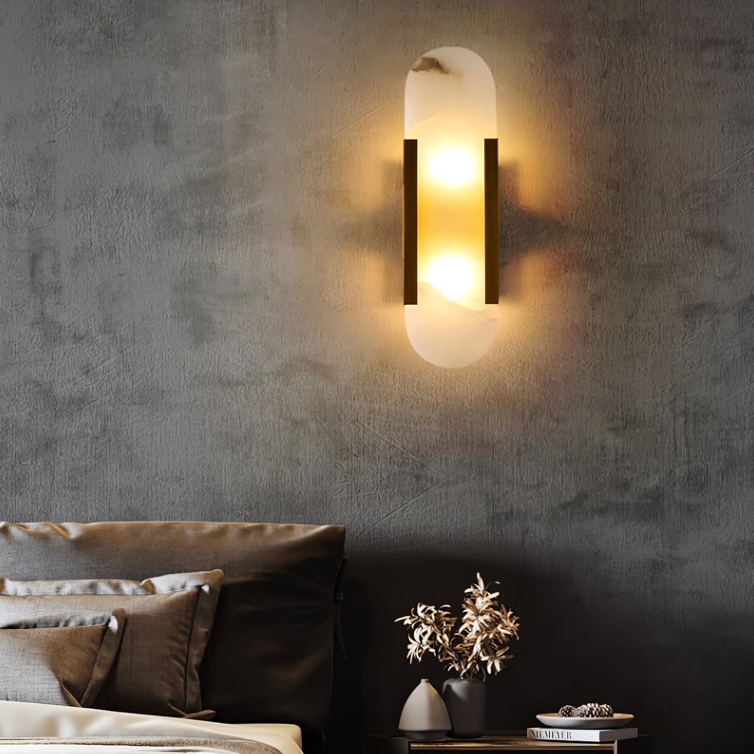 WOW Melange Elongated Alabaster Wall Lamp