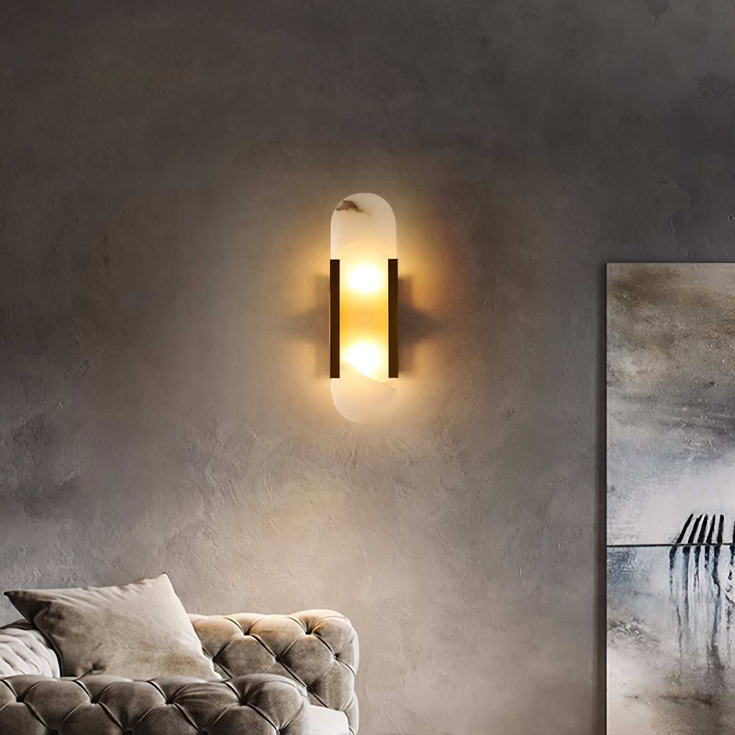 WOW Melange Elongated Alabaster Wall Lamp