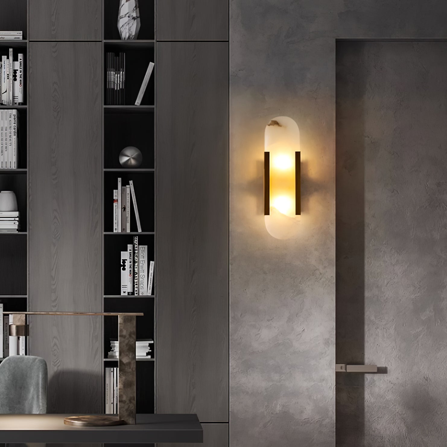 WOW Melange Elongated Alabaster Wall Lamp