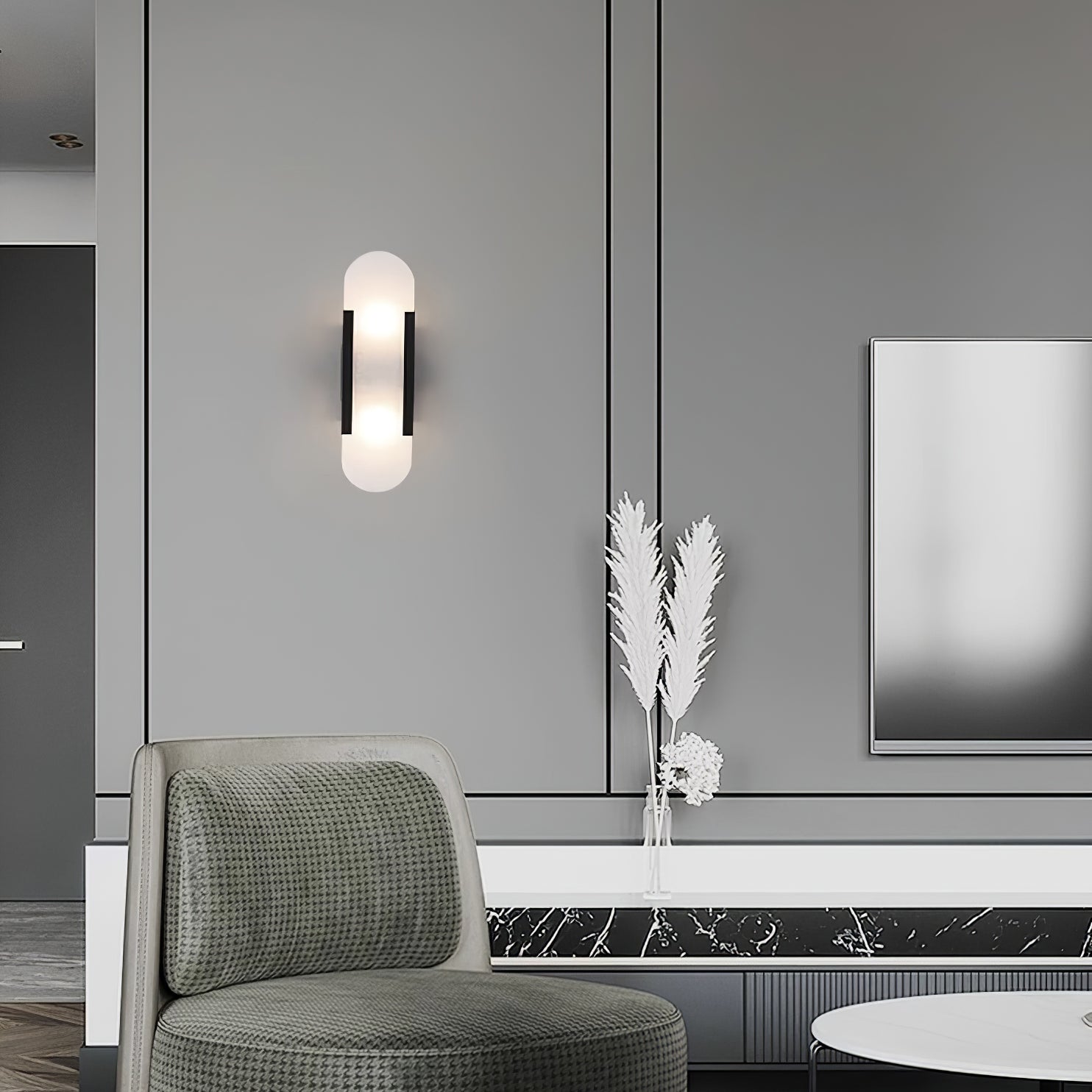 WOW Melange Elongated Alabaster Wall Lamp