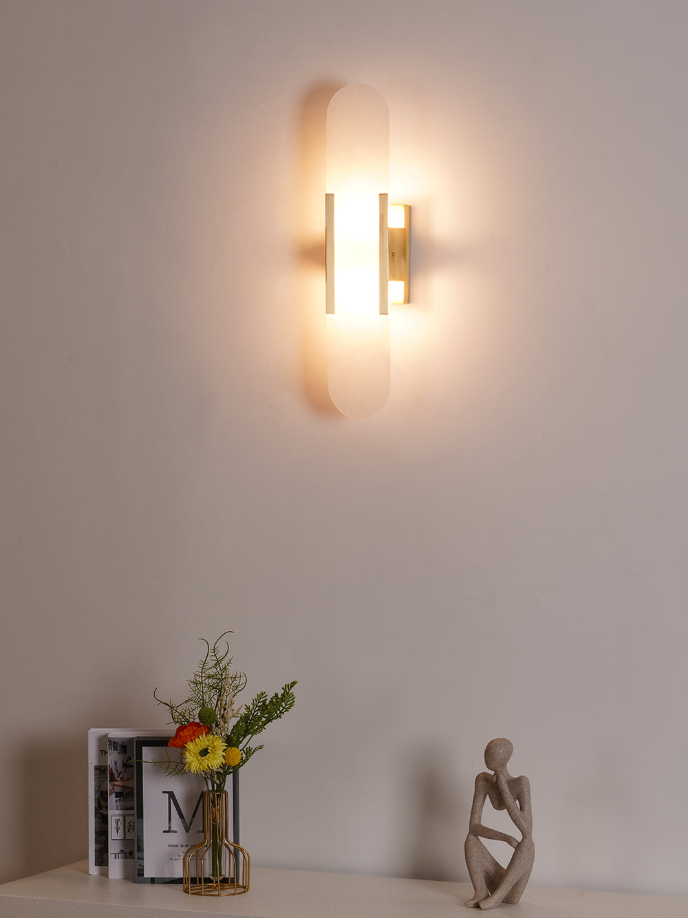 WOW Melange Elongated Alabaster Wall Lamp