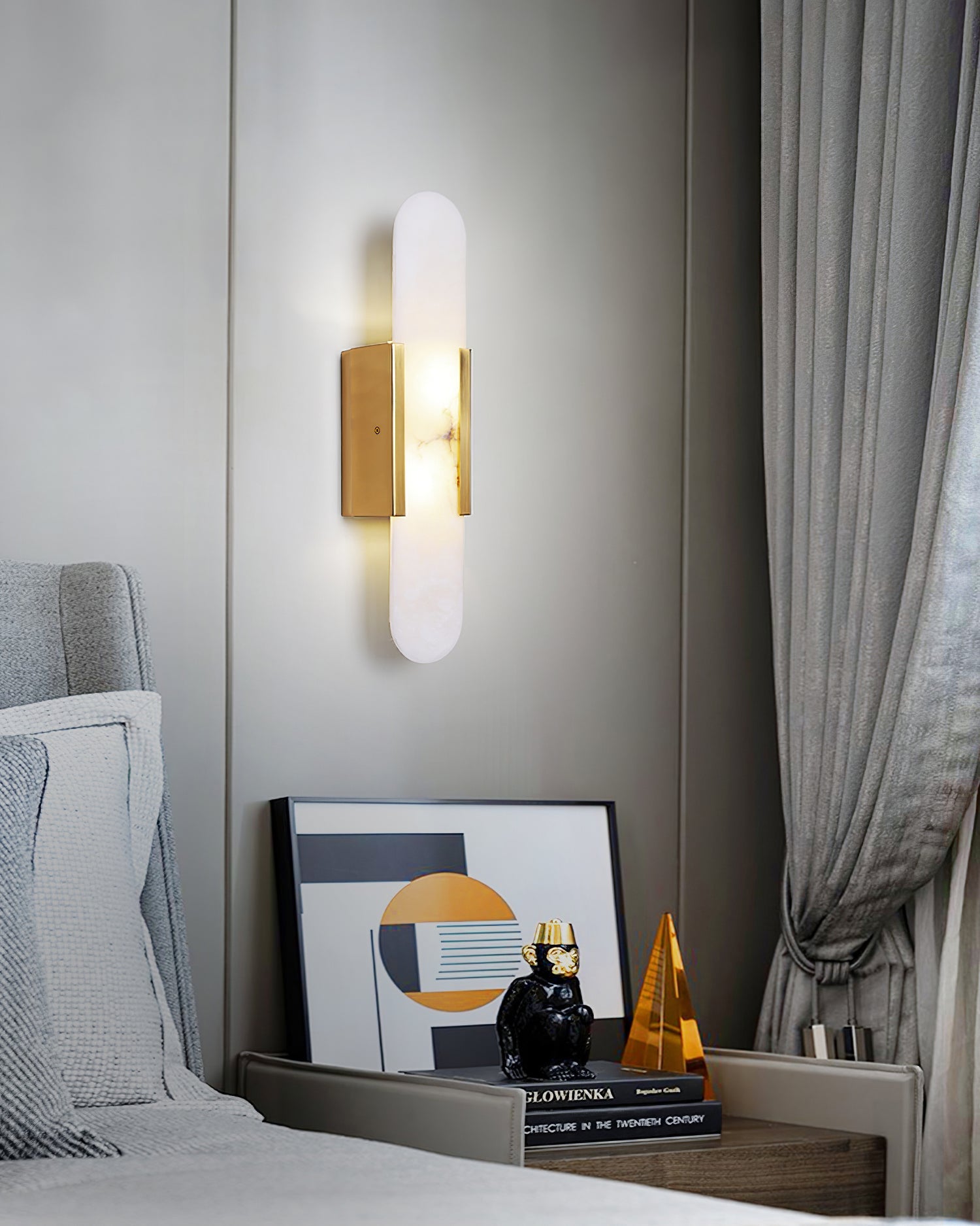 WOW Melange Elongated Alabaster Wall Lamp